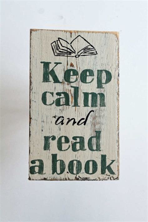 Wooden Sign Keep Calm And Read A Book Youth Room Decoration Etsy