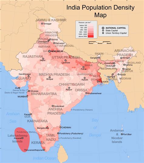 In India La Popolazione Sulla Mappa Popolazione Mappa Di India Asia