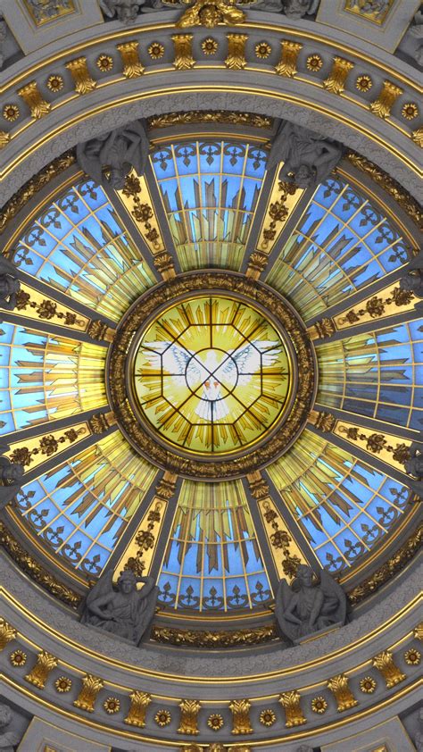 Download Wallpaper 1440x2560 Stained Glass Pattern Roof Architecture
