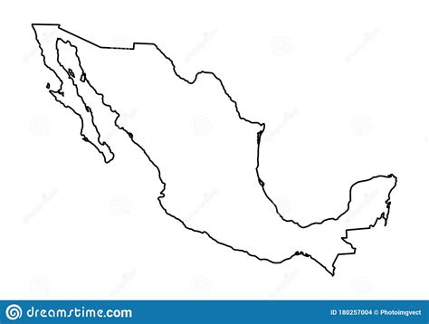 Mexico States Outline Mexico Free Map Free Blank Map Free Outline