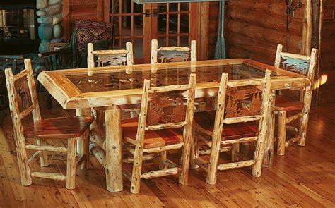Log Dining Room Sets Cuyuna Dining Table Cabin Dining Room Dining