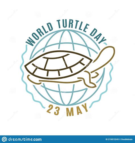 World Turtle Day In May International Event Stock Vector