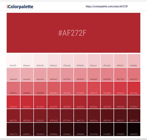 Hex Color Code #af272f | Pantone 1805 C color information | Hsl | Rgb ...
