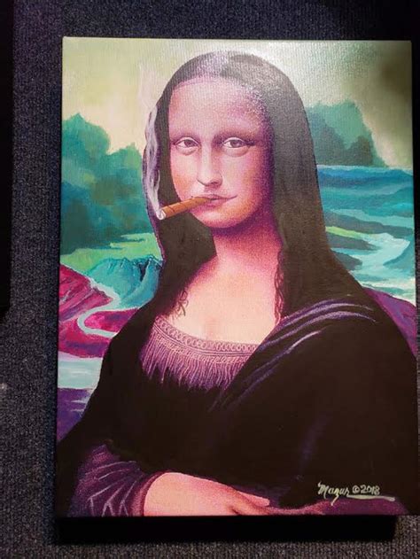 Mona Lisa Smoking By Ruby Mazur Bill Wyland Galleries Lahaina Llc