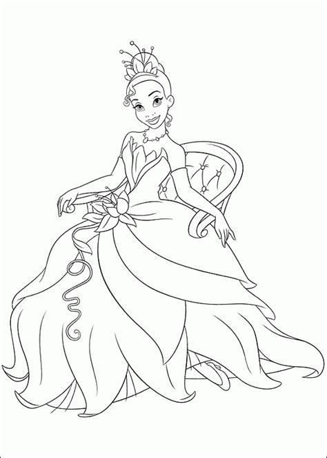 Coloring Pages Disney Princess Tiana Coloring Pages For Baby