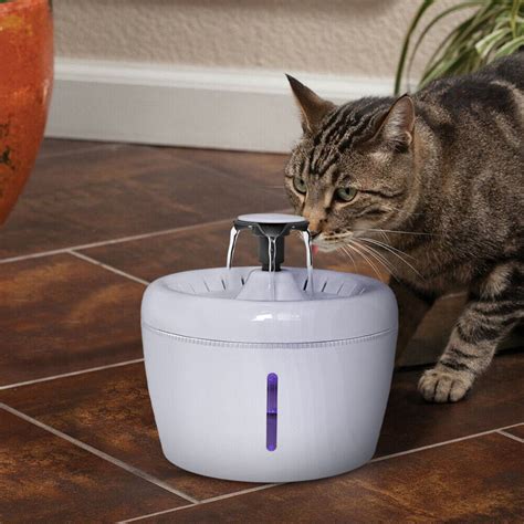 Led Automatic Pet Water Fountain Dog Cat Electric Drink Dispenser Bowl