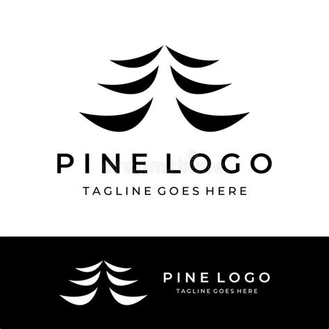 Creative Abstract Pine Tree And Pine Forest Logo Template Design