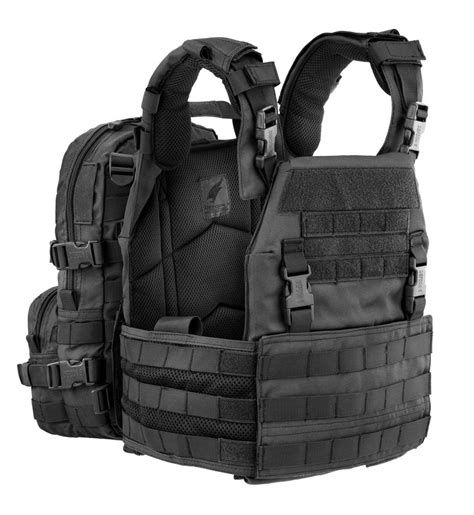 Tactical Vest For Ballistic Plates With Integrated Backpack Defcon