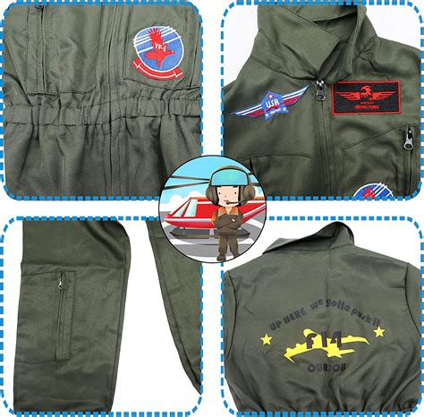 Buy Iutoyye Gun Flight Suit America Fighter Pilot Costumes Air Force