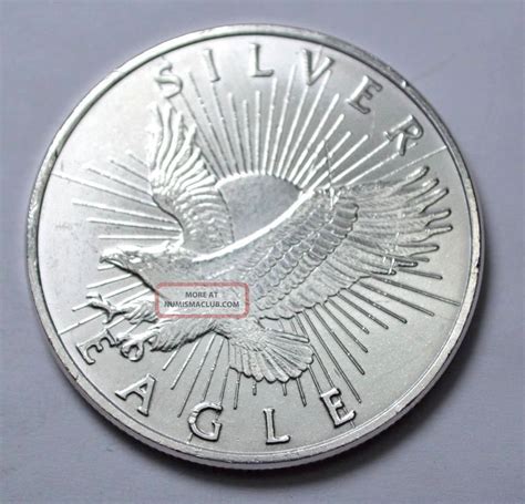 1 Oz 999 Fine Silver Eagle Round Coin Sunshine Minting One Troy Ounce