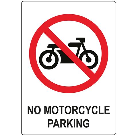 No Motorcycle Parking Sign Sticker 210x297mm Shopee Malaysia