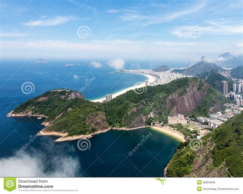 Harbor And Skyline Of Rio De Janeiro Brazil Stock Photo