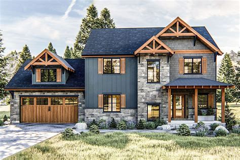 Plan 62721dj Mountain Rustic House Plan With 3 Upstairs Bedrooms