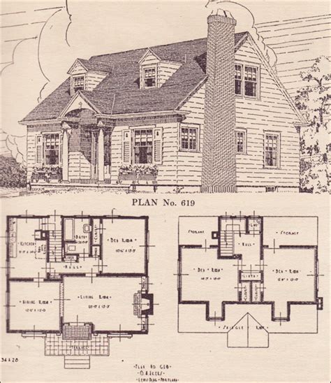 Colonial Revival Cape Cod House Plans The Portland Telegram Plan