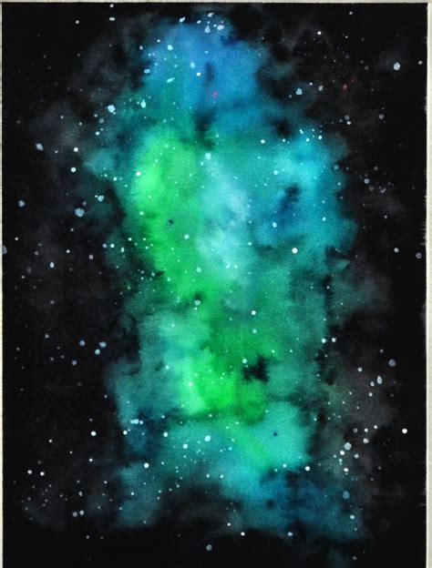 Galaxy Watercolor Nebula Artwork Universe Wall Decor Space Etsy In