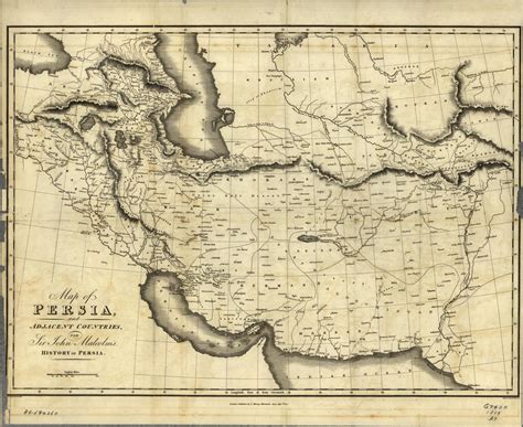 Map Of Persia And Adjacent Countries For Sir John Malcolm S History Of