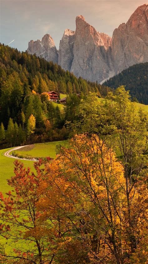 Dolomites At Fall Wallpaper Backiee