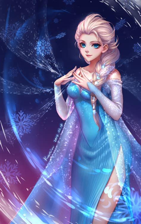 Princess Elsa Cartoon Frozen Movie Fan Art Wallpapers