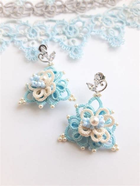 Tatting Lace Earrings Pdf Pattern Plus Tutorial For Beginners Etsy