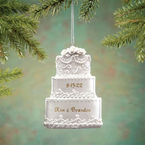 Personalized Wedding Cake Ornament Christmas Miles Kimball