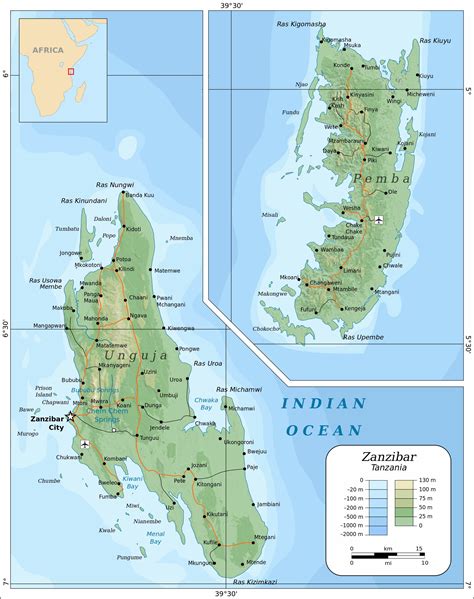 Large Zanzibar Island Maps For Free Download And Print High