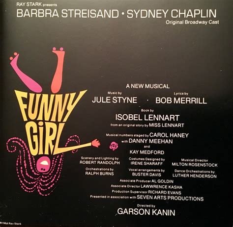 funny girl original broadway cast de barbra streisand sydney chaplin cd capitol records
