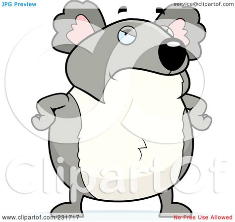 royalty free rf clipart illustration of a mad koala by cory thoman 231717