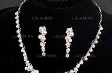 wedding imitation pearls jewelry lalamira rhinestones alloy rhinestone romantic ladies sets party loading