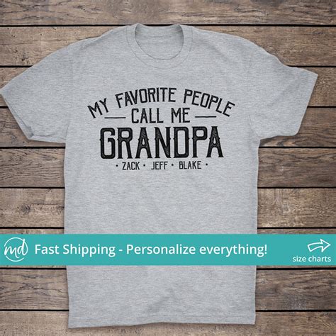 My Favorite People Call Me Grandpa Fathers Day T For Etsy