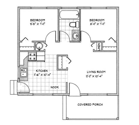 Cottage House Plans Under 1000 Square Feet Small
