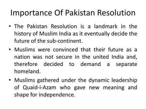 PPT - LAHORE RESOLUTION PowerPoint Presentation, free download - ID:2752677