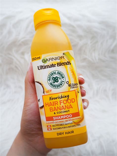 Shampoo (/ʃæmˈpuː/) is a hair care product, typically in the form of a viscous liquid, that is used for cleaning hair. Garnier Ultimate Blends Nourishing Hair Food Banana ...