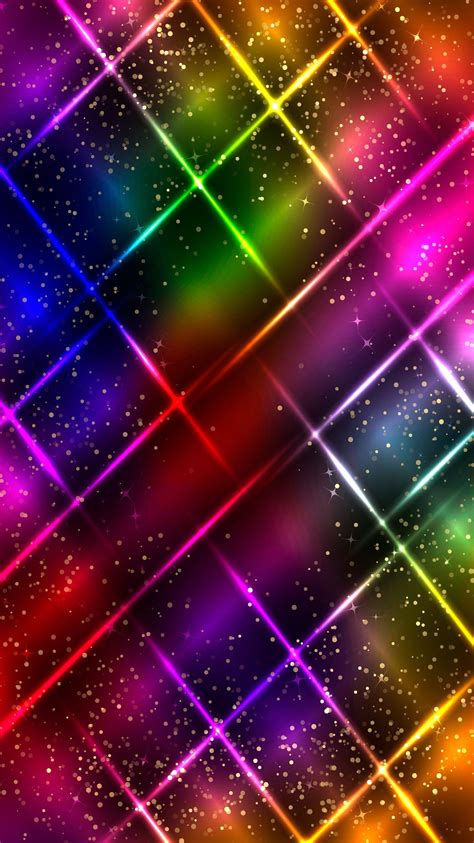 An Abstract Colorful Background With Stars And Lines