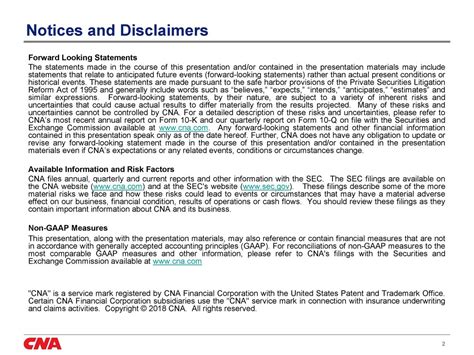 CNA Financial Corporation 2018 Q2 - Results - Earnings Call Slides