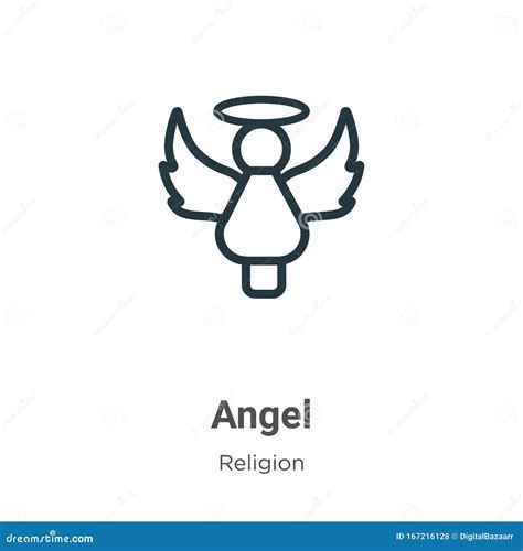 Angel Outline Vector Icon Symbol Or Logo 139990314