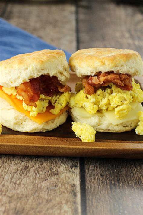 Easy Bacon Egg And Cheese Biscuit Feeding Your Fam
