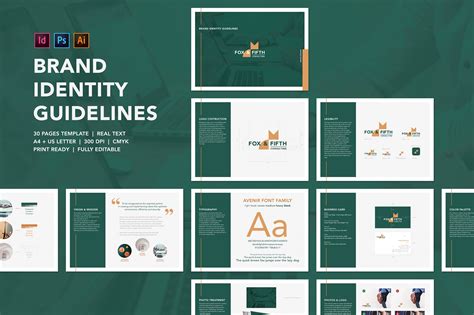Brand Identity Guidelines Template Brochure Templates ~ Creative Market