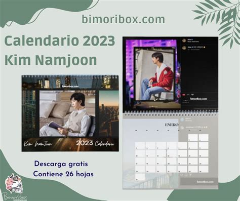 Namjoon Bts Calendario 2023 Descarga Gratis