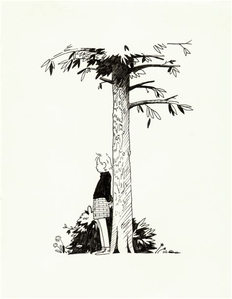 A Man Standing Next To A Tall Tree