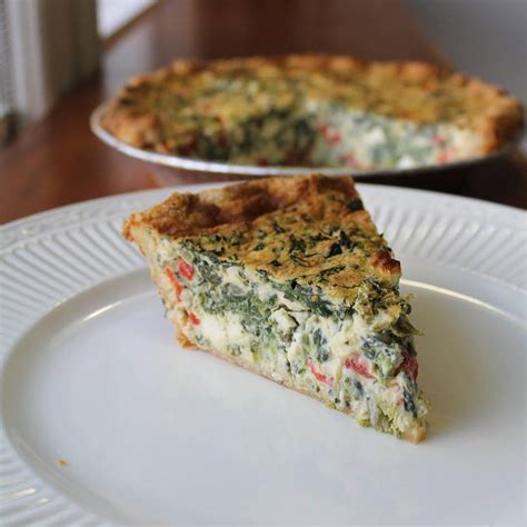 Spinach Feta And Red Pepper Quiche Take And Bake Pie Bar