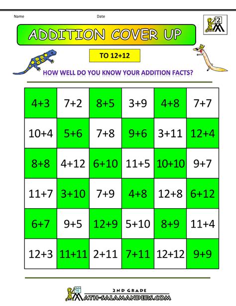 Addition Math Games 2nd Grade