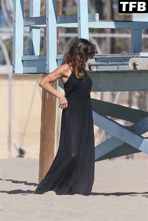 Elisabetta Canalis Undresses On The Beach During A Sexy Shoot In Santa