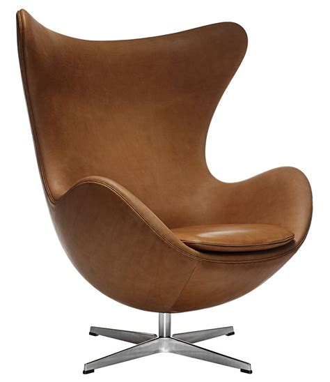 Fritz Hansen Egg Chair Swivel Armchair Brown Made In Design Uk