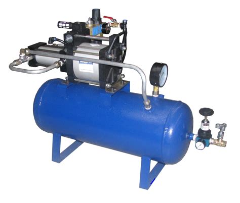 China 30 Bar Air Booster System Shineeast China Air Booster Unit With Tank Pneumatic Booster
