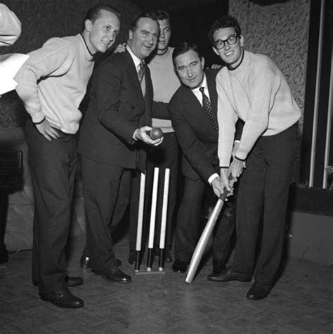 Buddy Holly With The Crickets And Cricketers Godfrey Evans And Denis Compton Photographed By