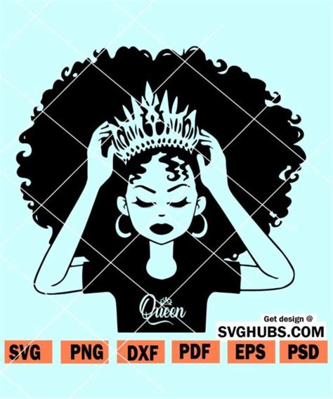 Black Woman Svg Afro Woman Svg Afro Girl Svg Afro Queen Svg Afro