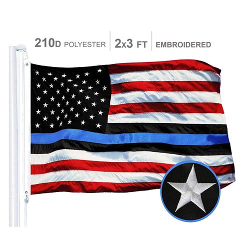 Blue Lives Matter Flag 3x5 Ft 150d Polyester American Police