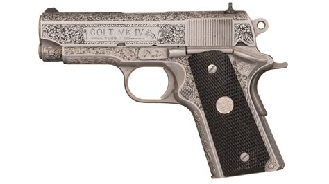 Jl Nixon Signed Engraved Colt Series 80 Officers Acp