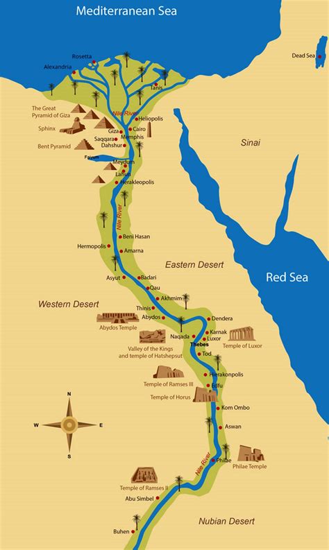 Detailed Map Of Ancient Egypt Egypt Africa Mapsland Maps Of The