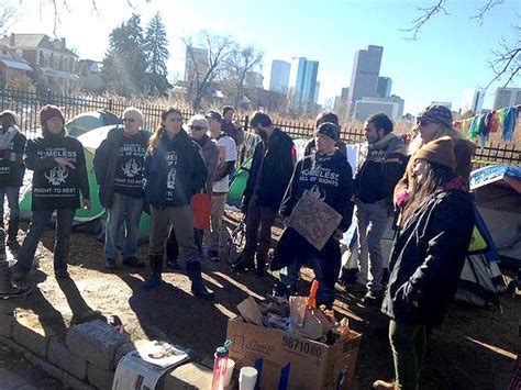 Denver Police Clear Camp Of Homeless Activists Colorado Public Radio